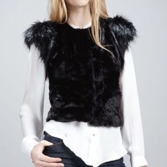 Neiman Marcus skaist taylor for target faux fur vest size small - Picture 1 of 8
